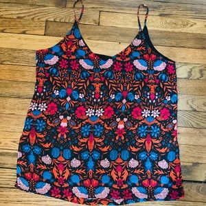 Vibrant Floral Sleeveless Blouse 🌺